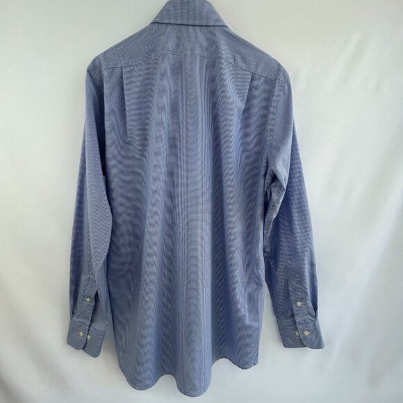 NWOT Ralph Lauren men's shirt slim fit non-iron long sleeves blue size 16 Large - Picture 7 of 8